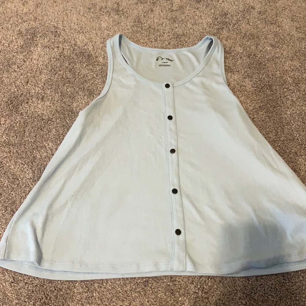 Girls light blue tank top